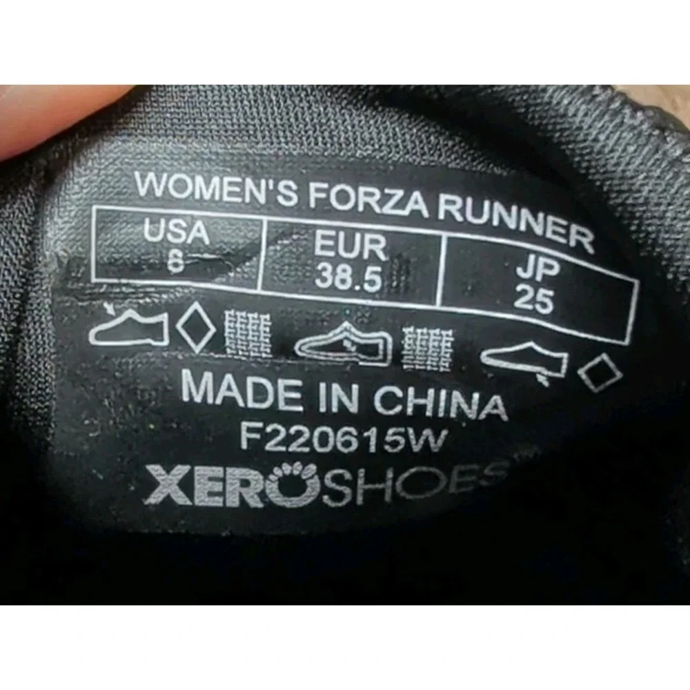 XERO Forza Runner Barefoot Minimalist Sneaker Black Elderberry Women's Size 8 - Picture 8 of 13